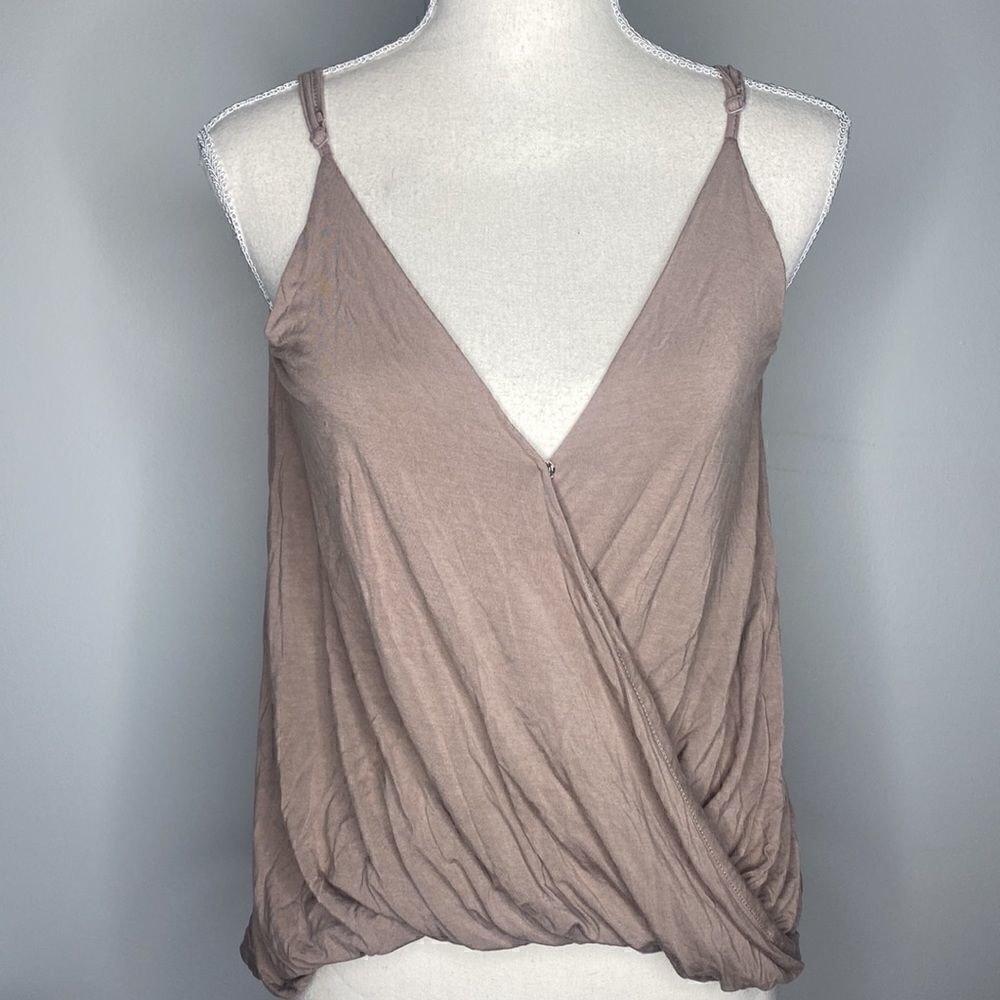 Women’s She + Sky Small Taupe Blouse Tank